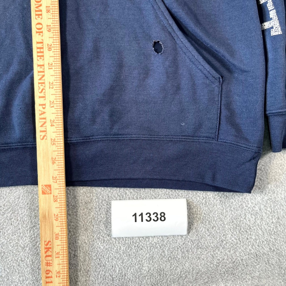 Carhartt Midweight Loose Fit Hoodie Mens Large Navy Blue Cotton Fleece Lined - Picture 3 of 7